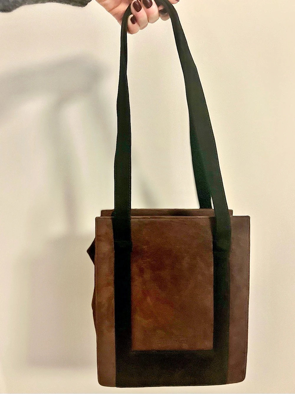 Bruno Magli Brown & Black Tote Bag